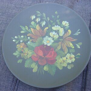 Attractive Hand Painted Wooden Plate